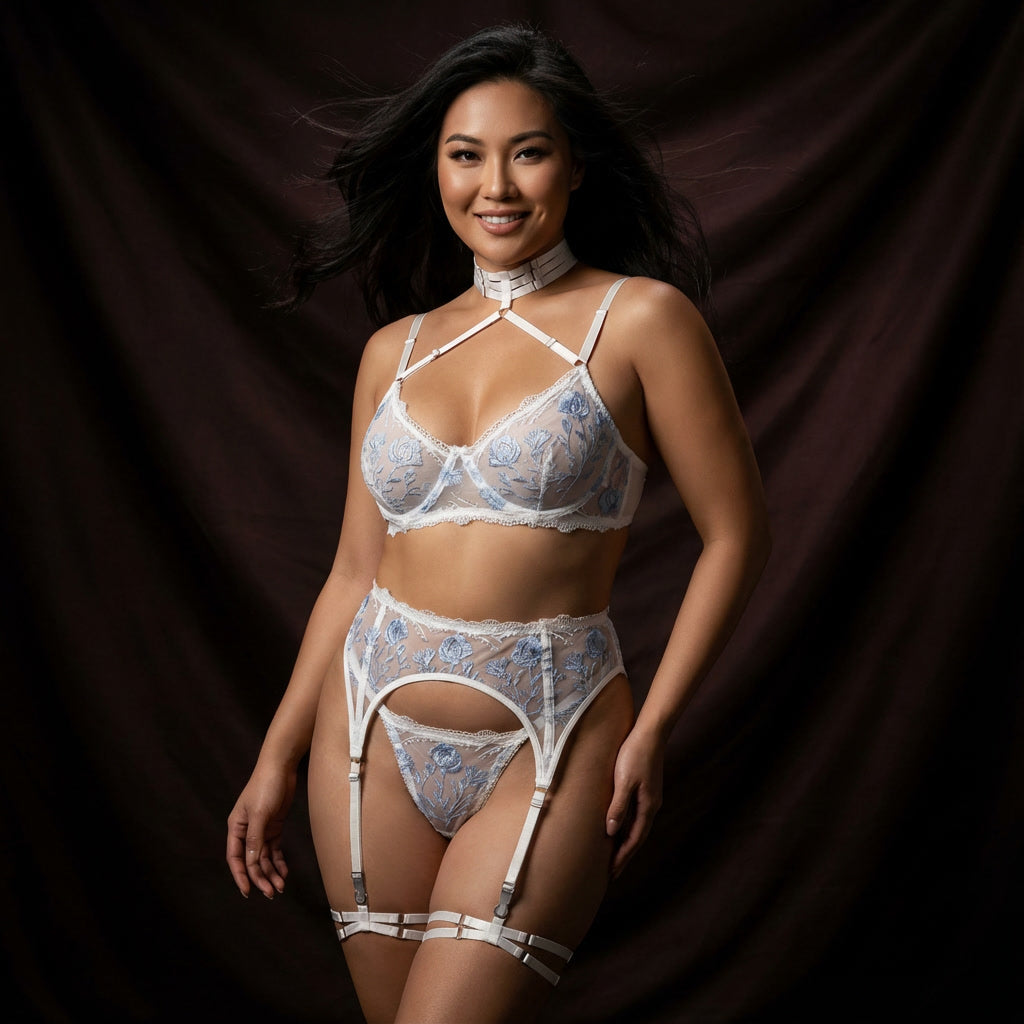 Lily Flower Lingerie Set