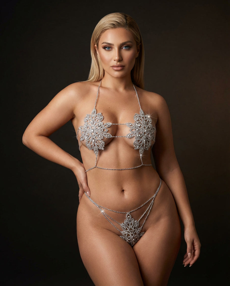 Icon Rhinestone Lingerie Set