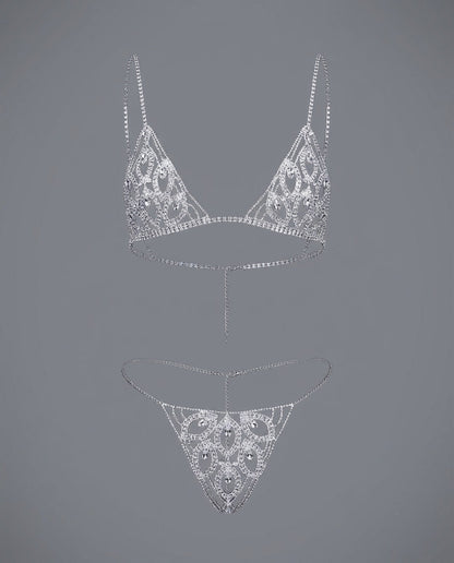 Cassie Rhinestone Lingerie Set
